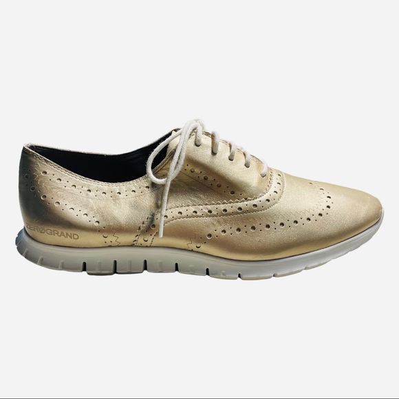 Cole Haan Shoes | Cole Haan Zerogrand Muted Gold Oxford Size 9.5 B | Color: Gold | Size: 9.5 | Luxlife100's Closet